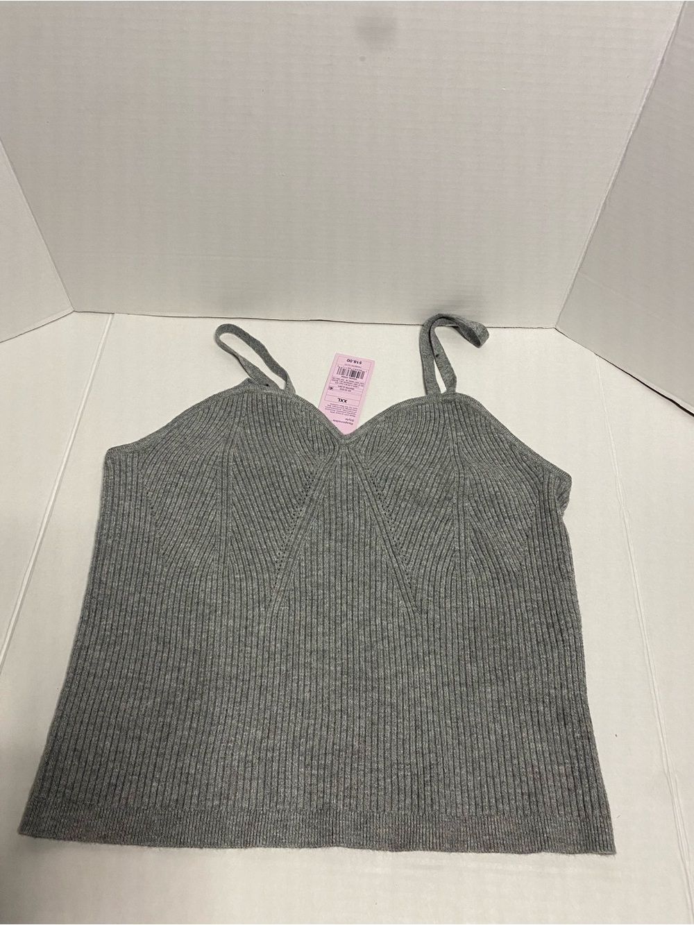 wild fable Gray Ribbed Knit Crop Tank
